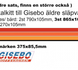 Gisebo släpvagn Dekalsats