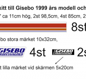 Dekalsats Gisebo släpvagn 1999års modeller