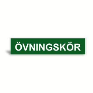 Övningskör - Magnetskylt